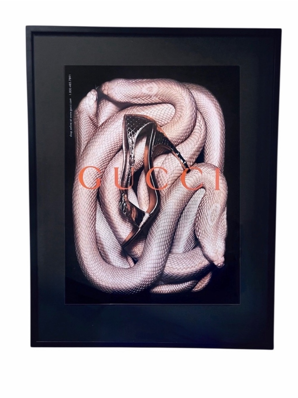 Original 2004 Gucci/Tom Ford White Python for Heels Luxury Press Ad